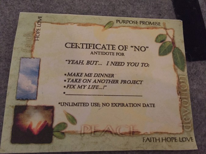 Certificate of No